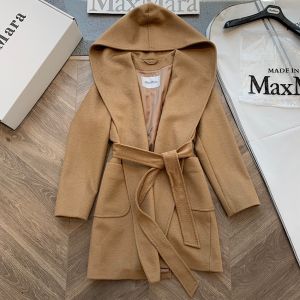 Max Mara Rialto Hooded Wool Wrap Coat maxmm03080901a