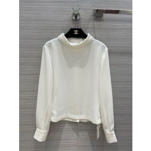 Chanel Silk Blouse - Silk Crepe White Ref.  P71821 V63363 00100 ccxx388812011