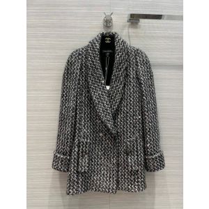 Chanel Coat - COAT Glittered Tweed Black, White & Purple Ref.  P71744 V62905 NF098 ccxx377311031