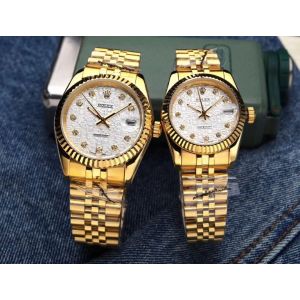 Rolex Datejust Couple Watches rxzy02521020a Gold White