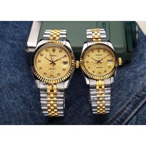Rolex Datejust Couple Watches rxzy02521020c Silver Gold