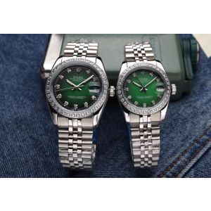 Rolex Datejust Couple Watches rxzy02540811c Silver Green