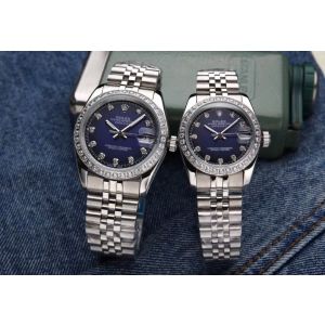 Rolex Datejust Couple Watches rxzy02540811d Silver Blue