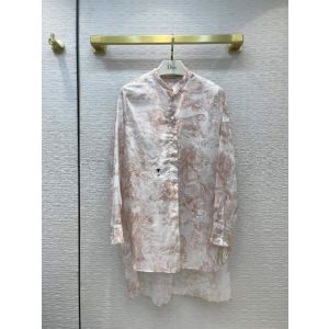 Dior Long Blouse - LONG BLOUSE Pink Toile de Jouy Cotton Voile Reference: 911B54A3802_X0849 dioryg378811051a