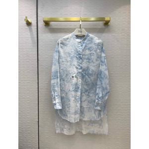 Dior Long Blouse - LONG BLOUSE Toile de Jouy Cotton Voile Reference: 911B54A3802_X0849 dioryg378811051b
