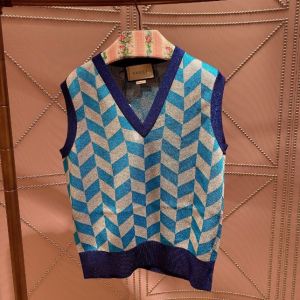 Gucci Vest - Chevron stitch lamé jacquard vest ggst268405071