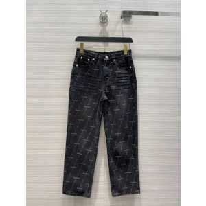 Balenciaga Denim Pant - Regular Pants in stonewashed black lasered denim bbxx267205051a