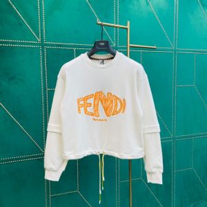 Fendi Sweater - White jersey sweatshirt Code: FS7461AG7CF0ZNM fdsd296306061a