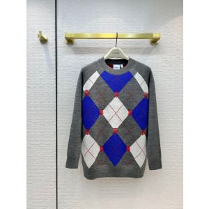 Burberry Cashmere Sweater - Argyle Intarsia Cashmere Blend Sweater Item 80484401 buryg390912041