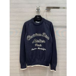 Dior Wool Sweater - 'CHRISTIAN DIOR ATELIER' SWEATER Blue Wool Jersey Reference: 213M640AT298_C580 diorxx366410081