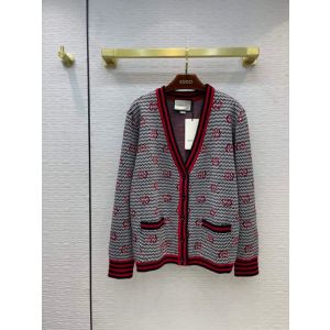 Gucci Wool Cardigan Unisex - GG jacquard wool cardigan Style ‎644779 XKBOR 9744 ggyg321307111