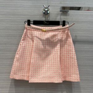 Dior Skirt - MINISKIRT Peony Pink Technical Cotton Jacquard with Micro Houndstooth Motif Reference: 211J22A3486_X4869 diorxx4106021222a