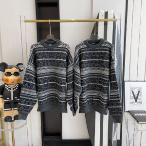 Balenciaga Wool Sweater Unisex - Fairisle Crewneck in grey fairisle jacquard wool knit Product ID: 675280T16121240 bbme367510101
