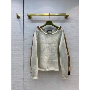 Gucci Wool Sweater Unisex - Wool knit sweater with leather details Style  ‎683716 XKB4H 9791 ggyg393912091