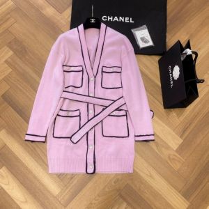 Chanel Dress Cashmere Light Pink & Navy Blue Ref.  P70795 K10083 NC239 ccmo277605151a