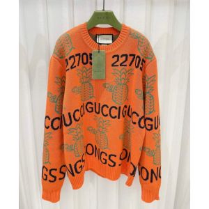 Gucci Wool Sweater Unisex - Gucci Pineapple Jacquard Sweater Model number 683093 XKB71 7264 ggst4343031222