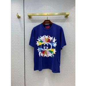 Gucci T-shirt Unisex - Gucci 520 Special Series Starburst Printed Cotton T-Shirt Style: 548334 XJDNH 4409 ggyg282405191a