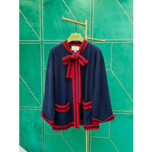 Gucci Wool Cardigan - Fine wool cardigan with neck bow Style ‎653439 XKBTF 9125 ggsd307606171