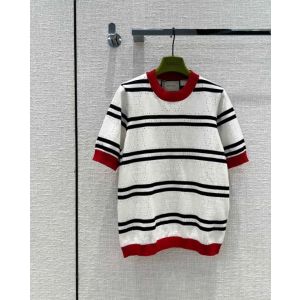 Gucci Knitted Shirt - GG Knit Striped Cotton T-shirt ggyg4351032222