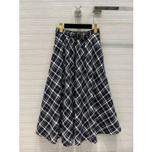 Dior Skirt - MID-LENGTH SKIRT Navy Blue Check'n'Dior Pop Wool Twill Reference: 141J46A1342_X5848 diorxx310606231