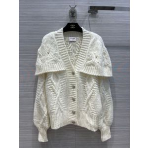 Chanel Wool Cardigan - Wool & Alpaca Ecru Ref.  P71443 K10236 AW001 ccxx346108221a