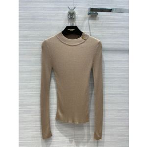 YSL Sweater / Undershirt - RIBBED SWEATER IN SILK STYLE ID 654478Y75AI1000 yslxx348408271b