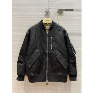Burberry Jacket - Diamond Quilted Nylon and Cotton Bomber Jacket Item 80383231 burxx387811281