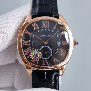 Drive de Cartier Watch WGNM0003 Rose Gold Black Dial
