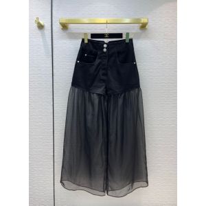 Chanel Denim Short Pant - Washed Denim & Silk Charcoal Ref.  P71646 V63194 NF626 ccyg374810261