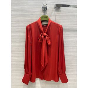 Gucci Silk Blouse - Georgette shirt in silk satin Style  652112 ZHS18 6544 ggxx400612291a