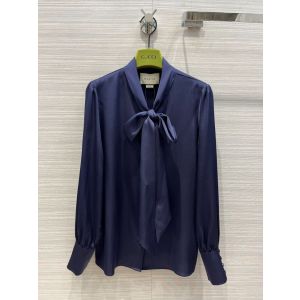 Gucci Silk Blouse - Georgette shirt in silk satin Style  652112 ZHS18 6544 ggxx400612291b