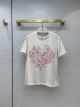 Dior T-shirt - DIORAMOUR T-SHIRT Ecru D-Royaume d'Amour Cotton Jersey and Linen Reference: 153T12DA454_X0803 dioryg333208011