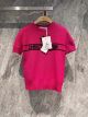 Dior Cashmere Knitted Shirt - SHORT SLEEVE SWEATER Rani pink cashmere with logo ID : 344S98AM003_X4458 diorst7340070223