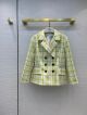 Dior Wool Coat - JACKET Lime and White Check'n'Dior Pop Wool Twill Reference: 141V26A1342_X0825 dioryg316107031