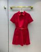 Dior Dress - DIORAMOUR SHORT DRESS WITH HEART-SHAPED POCKETS Red Wool and Silk Reference: 151R28A1166_X3250 dioryg336208031a
