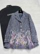 Chanel Jacket - Tweed Embroidered with Ostrich Feathers Navy Blue & Multicolor Ref.  P74814 V66291 NN347 ccst7665090323
