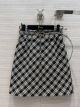 Dior Skirt - BELTED SHORT SKIRT Black and White Check'n'Dior Virgin Wool Reference: 251J80A1244_X9330 diorxx5638092722