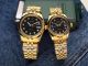 Rolex Datejust Couple Watches rxzy02521020b Gold Black