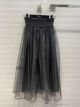 Dior Skirt - FLARED MID-LENGTH SKIRT Black Technical Tulle Reference: 221J37A8801_X9000 diorxx4218030222a