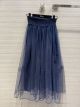Dior Skirt - FLARED MID-LENGTH SKIRT Deep Blue Technical Tulle Reference: 221J37A8801_X5630 diorxx4218030222b