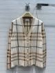 Burberry Wool Cardigan - Check Intarsia Wool Silk Cotton Cardigan Item 80524011 burxx5013063022a