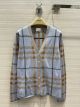 Burberry Wool Cardigan - Check Intarsia Wool Silk Cotton Cardigan Item 80524011 burxx5013063022b