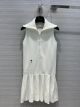 Dior Dress - SHORT FITTED DRESS White Tech Stretch Piqué No .: 224R07AM515_X0100 diorxx4464040622