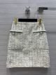 Chanel Skirt - Tweed White, Black & Silver Ref.  P71203 V62807 NE358 ccxx355209071