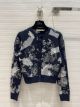 Dior Cashmere Cardigan - Deep Blue Cashmere Knit with Toile de Jouy Zodiac Motif Reference: 244G63AM146_X5897 dioryg5193072722-xx