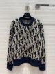 Dior Wool Sweater Unisex - DIOR OBLIQUE SWEATER Navy Blue Wool Jacquard Reference: 193M638AT393_C581 diorxx5091070722
