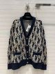 Dior Wool Cardigan Unisex - DIOR OBLIQUE CARDIGAN Navy Blue Wool Jacquard Reference: 213M233AT393_C581 diorxx5092070722