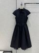 Dior Dress - DRESS WITH BELT Black Cloqué Technical Fabric Reference: 241R29A2793_X9000 dioryg4861060722