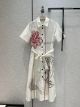 Dior Dress - SHIRT DRESS WITH BELT Ecru Cotton Poplin and Silk with Dior Union Motif Reference: 247R48A3126_X0815 dioryg4865060922