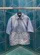 Louis Vuitton Denim Jacket - Men's - 1ABLDI Short-Sleeved Denim Workwear Shirt lvst7081060623